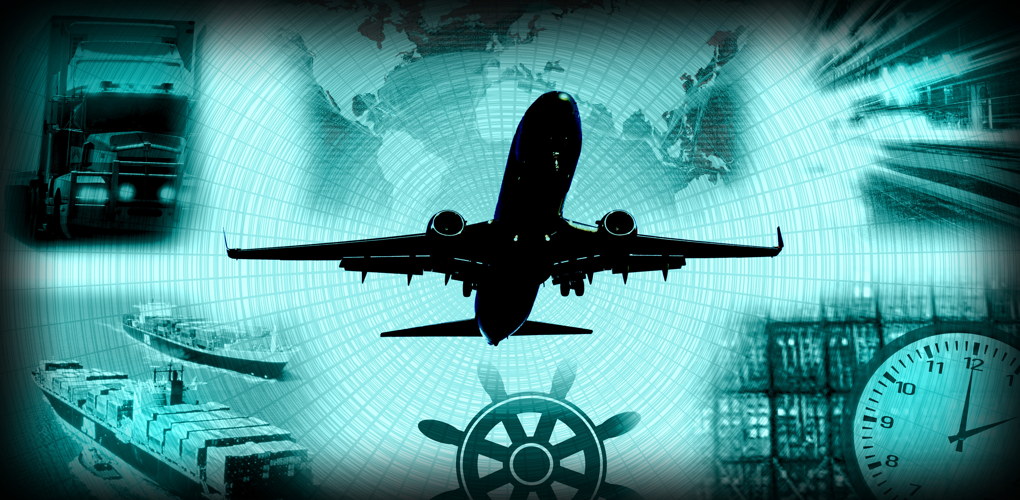 Global logistics and freight concept